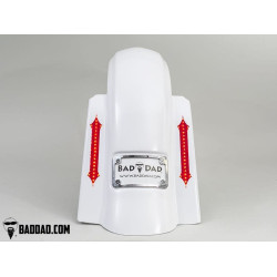 PartzBiz HD BAD-81087 - Bad Dad Raw Bagger Fender with 10" Flush Mounts Harley FL Touring 09-13  81087 81087-1 81087-2 81087-3 80895-4 full fuel system exhaust air cleaner filter tuner performance best for