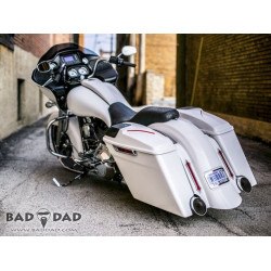 PartzBiz HD BAD-80858-1 - Bad Dad Raw Fiberglass Bagger Rear Fender w/ Recess Harley FL Touring 97-08 80858-1 full fuel system exhaust air cleaner filter tuner performance best for