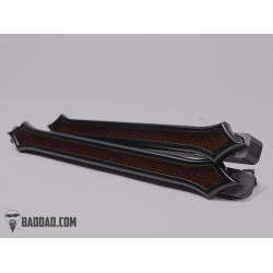 PartzBiz HD BAD-957-XL-BLK - Bad Dad Stretched 12.5" 957 Custom Red LED Filler Panel Turn Signals Taillights Black Bezel PartzBiz HD BAD-957-XL-BLK - Bad Dad Stretched 12.5" 957 Custom Red LED Filler Panel Turn Signals Taillights Black Bezel