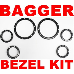 PartzBiz HD TR482782 & 677704 - Bagger Black Instrument Bezel Kit for Harley FLHX FLT FLH | PartzBiz HD TR482782 & 677704 - Bagger Black Instrument Bezel Kit for Harley FLHX FLT FLH |