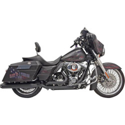 PartzBiz HD DS18020278 - Bassani 11425A Black True Dual Down Under Headers Headpipes Harley FLH 09-16