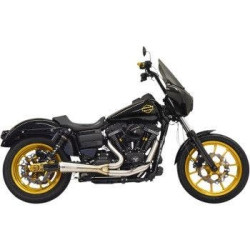 PartzBiz HD DS18002501 - Bassani 1D6SS Road Rage Ripper 2:1 Exhaust System Stainless Harley Dyna 91-17