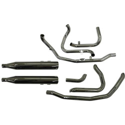 PartzBiz HD DS18002479 - Bassani 1F13MT True Dual Mercury 2-2 Exhaust System Harley M8 FLH/T 17-20