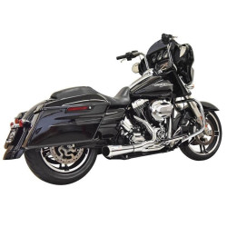 PartzBiz HD DS18002471 - Bassani 1F52R Chrome Short Bagger Road Rage 2-1 Exhaust Harley 95-16 FLH