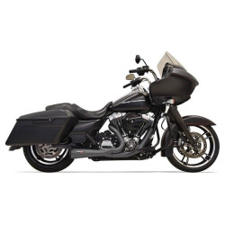 PartzBiz HD DS18002472 - Bassani 1F52RB Black Short Bagger Road Rage 2-1 Exhaust Harley 95-16 FLH