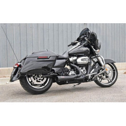 PartzBiz HD DS18002446 - Bassani 1F42RB Black Short Bagger Road Rage 2-1 Exhaust 17-Up Harley Touring M8