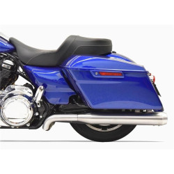 PartzBiz HD DS18002474 - Bassani 1F66SS Stainless True Dual Full Exhaust System 17-Up Harley Touring M8