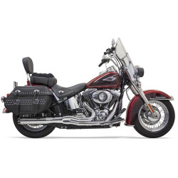 PartzBiz HD DS18001510 - Bassani 1S18R Chrome Road Rage II B1 Power 2 into 1 System Harley Softail 86-17