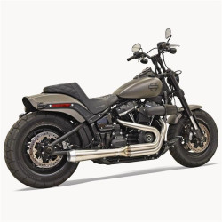 PartzBiz HD DS18002362 - Bassani 1S92SS Stainless Steel Road Rage 2 Into 1 Exhaust Harley Fat Bob Slim 18-19