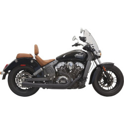 PartzBiz HD DS18102353 - Bassani Black Road Rage 2-1 2Into1 Exhaust Short Megaphone Muffler Indian Scout | 8S12JB PartzBiz HD DS18102353 - Bassani Black Road Rage 2-1 2Into1 Exhaust Short Megaphone Muffler Indian Scout | 8S12JB