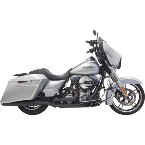PartzBiz HD: 4422660-Bassani Black True Dual Down & Under Exhaust w/ 4 " Straight Muffler Harley FL | 1F76RB