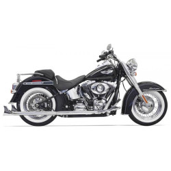 PartzBiz HD DS18001737 - Bassani Chrome 33" True Duals Fishtail Mufflers No Baffles Harley Softail 07-15 | Bassani PartzBiz HD DS18001737 - Bassani Chrome 33" True Duals Fishtail Mufflers No Baffles Harley Softail 07-15 | Bassani