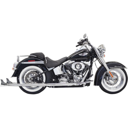 PartzBiz HD: 4422630-Bassani Chrome 36" True Duals Fishtail Mufflers No Baffles Harley Softail 07-15 | Bassani PartzBiz HD: 4422630-Bassani Chrome 36" True Duals Fishtail Mufflers No Baffles Harley Softail 07-15 | Bassani
