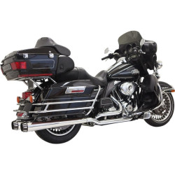 PartzBiz HD DS18001898 - Bassani Chrome True Dual Down & Under Exhaust w/ 4 " Megaphone Muffler Harley FL | 1F66R PartzBiz HD DS18001898 - Bassani Chrome True Dual Down & Under Exhaust w/ 4 " Megaphone Muffler Harley FL | 1F66R