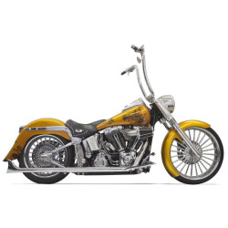 PartzBiz HD DS18001669 - Bassani Chrome True Dual Exhaust W/ 30" Fishtail Tip Mufflers Harley Softail 07-15 - 1S26E-30 PartzBiz HD DS18001669 - Bassani Chrome True Dual Exhaust W/ 30" Fishtail Tip Mufflers Harley Softail 07-15 - 1S26E-30