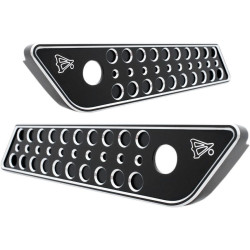 PartzBiz HD BCC03-529 - Battitinis Black Signature Series Saddlebag Hinge Latch Covers for Harley 14-16 | 03-529 PartzBiz HD BCC03-529 - Battitinis Black Signature Series Saddlebag Hinge Latch Covers for Harley 14-16 | 03-529