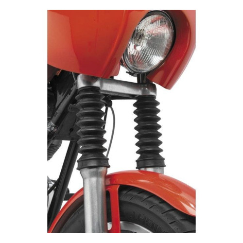 PartzBiz HD: 4422430-Biker's Choice 666760 Old School สีดำ 39 มม. ความยาวขยาย 6.9” บู๊ทส้อม Harley