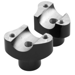 PartzBiz HD TR666718 - Bikers Straight 2.0" Tall Black Forged Aluminum Risers 1" Clamp Area for Harley PartzBiz HD TR666718 - Bikers Straight 2.0" Tall Black Forged Aluminum Risers 1" Clamp Area for Harley