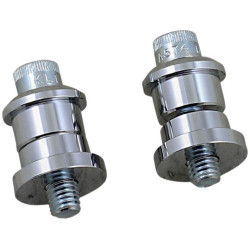 PartzBiz HD DS06040223 - Biltwell 6908-105 บูชตัวยก Chrome Solid CNC สำหรับ Harley และ Custom