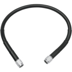 PartzBiz HD DS17412727 - Drag Universal Black Vinyl 46" Stainless Steel Brake Line w/ AN-3 Fittings Ends | 1741-2727 PartzBiz HD DS17412727 - Drag Universal Black Vinyl 46" Stainless Steel Brake Line w/ AN-3 Fittings Ends | 1741-2727
