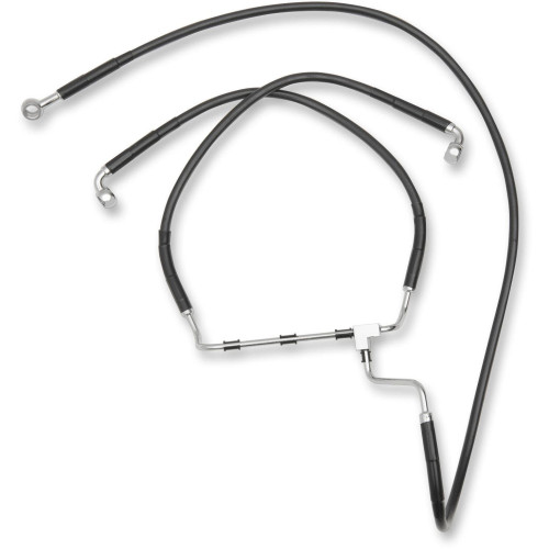 PartzBiz HD: 4421885-Black Vinyl Extended Length Front Brake Line Harley 14-15 Non ABS Plus 2 - 1741-3976 PartzBiz HD: 4421885-Black Vinyl Extended Length Front Brake Line Harley 14-15 Non ABS Plus 2 - 1741-3976