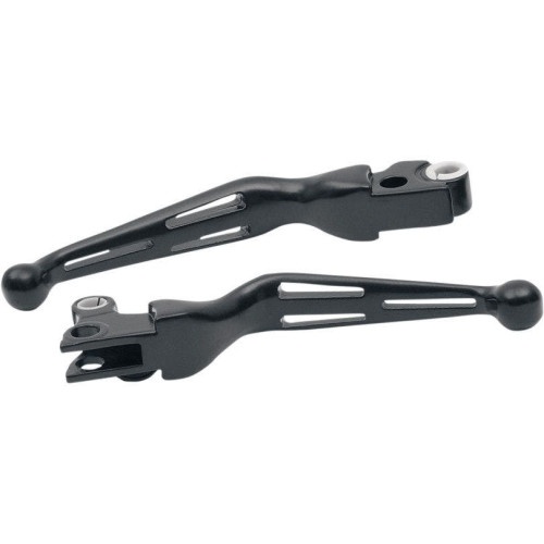 PartzBiz HD: 4421847-Drag Satin Black Slotted Wide Hand Levers คลัตช์เบรก Harley 08-13 Touring | 0610-0221 PartzBiz HD: 4421847-Drag Satin Black Slotted Wide Hand Levers คลัตช์เบรก Harley 08-13 Touring | 0610-0221
