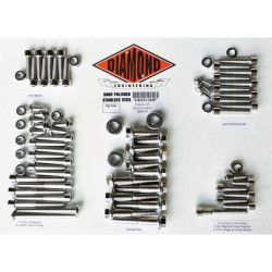 PartzBiz HD DS24010840 - Diamond Engineering OEM Polished Stainless Steel Engine Bolt Kit Dyna FXD 99-05 | DE6513HP PartzBiz HD DS24010840 - Diamond Engineering OEM Polished Stainless Steel Engine Bolt Kit Dyna FXD 99-05 | DE6513HP