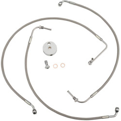 PartzBiz HD DS17413921 - La Choppers Stainless Steel Front Brake Line 4 Harley 09-13 FL Non Abs 18-20 Bars-LA-8010B19 PartzBiz HD DS17413921 - La Choppers Stainless Steel Front Brake Line 4 Harley 09-13 FL Non Abs 18-20 Bars-LA-8010B19