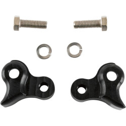 PartzBiz HD B28-42007 - Burly Black Rear Lowering Blocks Kit For Harley Touring Flh Flt 02-08 | B28-42007