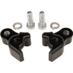 PartzBiz HD B28-42008 - Burly Black Rear Lowering Blocks Kit For Harley Touring Flh Flt 09-13 | B28-42008
