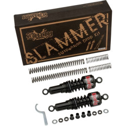 PartzBiz HD B28-1003B - Burly Black Front Rear Lowering Slammer Kit Harley 06-16 Dyna excl FXDWG FLD | B28-1003B