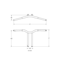 PartzBiz HD B12-6053B - Burly Brand Gloss Black Dominator Bars Raked 14 Rise Internal Wiring Harley Fit PartzBiz HD B12-6053B - Burly Brand Gloss Black Dominator Bars Raked 14 Rise Internal Wiring Harley Fit