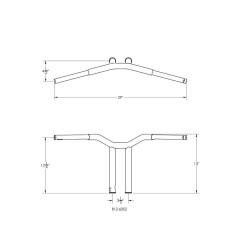 PartzBiz HD B12-6052SB - Burly Brand Matte Black Dominator Bars Raked 12 Rise Internal Wiring Harley Fit PartzBiz HD B12-6052SB - Burly Brand Matte Black Dominator Bars Raked 12 Rise Internal Wiring Harley Fit