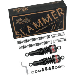PartzBiz HD B28-1001B - Burly Brand Black Front Rear Lowering Slammer Kit 04-15 Harley Sportster XL | B28-1001B