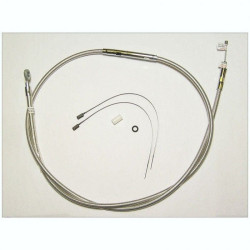 PartzBiz HD DS06521198 - Magnum Polished Stainless Braided 72" Plus + 10 Clutch Cable for Harley FLH 2007 | 522110HE PartzBiz HD DS06521198 - Magnum Polished Stainless Braided 72" Plus + 10 Clutch Cable for Harley FLH 2007 | 522110HE