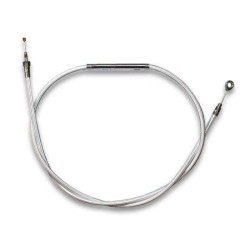 PartzBiz HD DS06521613 - Magnum Sterling Chromite Braided 74" Plus + 12 Clutch Cable for Harley FLH 2007 | 321212HE