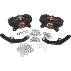 PartzBiz HD PM0052-4010-SMB - Performance Machine PM Black Ops Vintage Dual Front Brake Caliper Harley 13" | 0052-4010-SMB PartzBiz HD PM0052-4010-SMB - Performance Machine PM Black Ops Vintage Dual Front Brake Caliper Harley 13" | 0052-4010-SMB