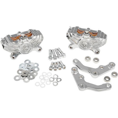PartzBiz HD: 4421438-Performance Machine PM Chrome Vintage Dual Front Brake Caliper Harley 13 ” | 0052-4010-ช PartzBiz HD: 4421438-Performance Machine PM Chrome Vintage Dual Front Brake Caliper Harley 13 ” | 0052-4010-ช