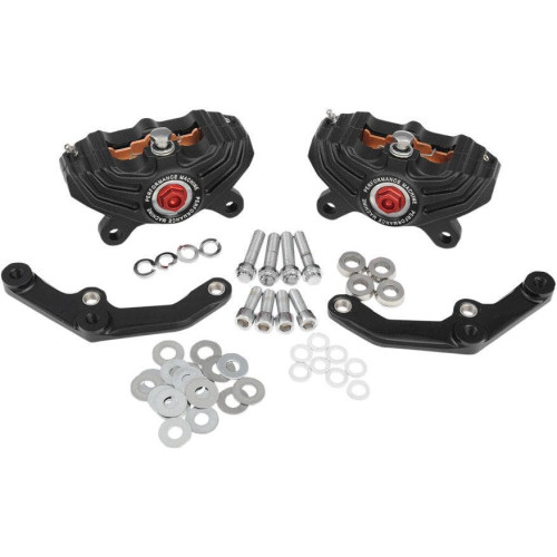 PartzBiz HD: 4421441-Performance Machine PM Black Ops Vintage Dual Front Brake Caliper Harley 11.5 | 0052-4006-SMB PartzBiz HD: 4421441-Performance Machine PM Black Ops Vintage Dual Front Brake Caliper Harley 11.5 | 0052-4006-SMB
