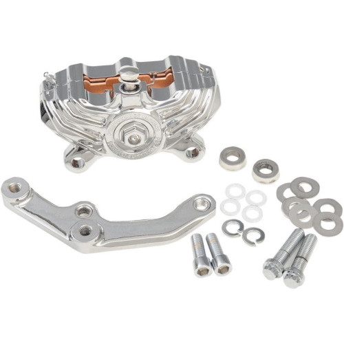 PartzBiz HD: 4421444-Performance Machine PM Chrome Vintage Single Front Brake Caliper Harley 11.5 | 0052-4005-CH PartzBiz HD: 4421444-Performance Machine PM Chrome Vintage Single Front Brake Caliper Harley 11.5 | 0052-4005-CH