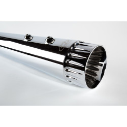 PartzBiz HD CFR-FL012C - Cary Faas CFR 4 1/2 ” ท่อเก็บเสียงทรงเรียวแบบ Chrome Fluted / Fluted สำหรับรุ่น Touring ของ Harley | FL008DFC PartzBiz HD CFR-FL012C - Cary Faas CFR 4 1/2 ” ท่อเก็บเสียงทรงเรียวแบบ Chrome Fluted / Fluted สำหรับรุ่น Touring ของ Harley | FL008DFC