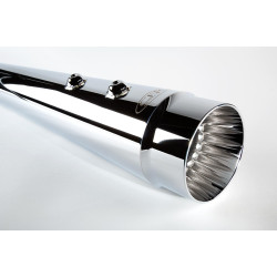 PartzBiz HD CFR-FLH002C - Cary Faas CFR 4 1/2 ” ท่อเก็บเสียงโทรโข่งทรงเรียว Chrome Smooth Harley FLH | CFR-FL002C PartzBiz HD CFR-FLH002C - Cary Faas CFR 4 1/2 ” ท่อเก็บเสียงโทรโข่งทรงเรียว Chrome Smooth Harley FLH | CFR-FL002C