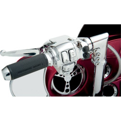 PartzBiz HD 659354 - CCI Chrome 10 Piece Handlebar Control Switch Key Cap Set Harley Radio Cruise PartzBiz HD 659354 - CCI Chrome 10 Piece Handlebar Control Switch Key Cap Set Harley Radio Cruise