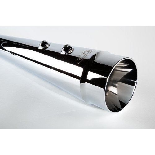 PartzBiz HD: 4421364-Cary Faas CFR 4 1/2 ” Chrome All Smooth Megaphone Tapered Mufflers สำหรับ Harley FLH | FLH001 FLH001C PartzBiz HD: 4421364-Cary Faas CFR 4 1/2 ” Chrome All Smooth Megaphone Tapered Mufflers สำหรับ Harley FLH | FLH001 FLH001C
