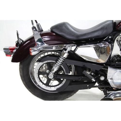 PartzBiz HD: 4421342-โช้คหลัง Chrome 10.5” Slammer ลดแรงกระแทก Harley Sportster 883 1200 06-Up
