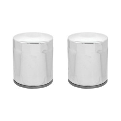 PartzBiz HD 22-250 x2 - Chrome 10 Micron Oil Filter x2 Custom Chrome Harley Twin Cam M8 Repl 63798-99 22-250 PartzBiz HD 22-250 x2 - Chrome 10 Micron Oil Filter x2 Custom Chrome Harley Twin Cam M8 Repl 63798-99 22-250