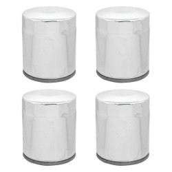 PartzBiz HD 22-250 X4 - Chrome 10 Micron Oil Filter x4 Custom Chrome Harley Twin Cam M8 Repl 63798-99 22-250 PartzBiz HD 22-250 X4 - Chrome 10 Micron Oil Filter x4 Custom Chrome Harley Twin Cam M8 Repl 63798-99 22-250