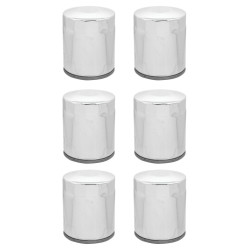 PartzBiz HD 22-250 x6 - Chrome 10 Micron Oil Filter x6 Custom Chrome Harley Twin Cam M8 Repl 63798-99 22-250 PartzBiz HD 22-250 x6 - Chrome 10 Micron Oil Filter x6 Custom Chrome Harley Twin Cam M8 Repl 63798-99 22-250