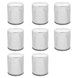 PartzBiz HD 22-250 x8 - Chrome 10 Micron Oil Filter x8 Custom Chrome Harley Twin Cam M8 Repl 63798-99 22-250 PartzBiz HD 22-250 x8 - Chrome 10 Micron Oil Filter x8 Custom Chrome Harley Twin Cam M8 Repl 63798-99 22-250