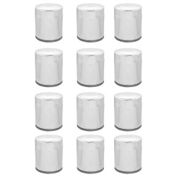 PartzBiz HD 22-250 X12 - Chrome 10 Micron Oil Filter x12 Custom Chrome Harley Twin Cam M8 Repl 63798-99 22-250 PartzBiz HD 22-250 X12 - Chrome 10 Micron Oil Filter x12 Custom Chrome Harley Twin Cam M8 Repl 63798-99 22-250